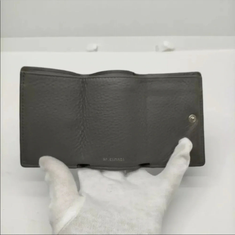 BALENCIAGA Wallet  Gray Leather